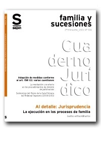 La ejecución en los procesos de familia. Gastos extraordinarios. Familia y sucesiones. 3º trimestre 2013 nº 4