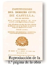 Instituciones del Derecho Civil de Castilla