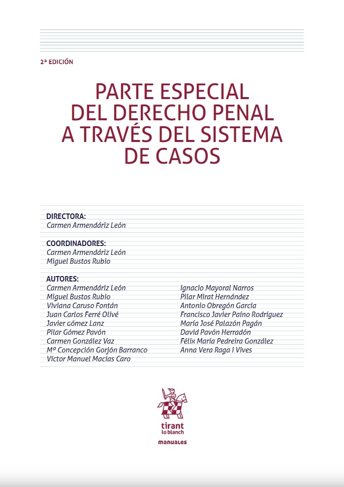 Parte especial del derecho penal a través del sistema de casos