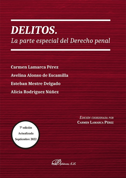 Delitos. La parte especial del derecho penal