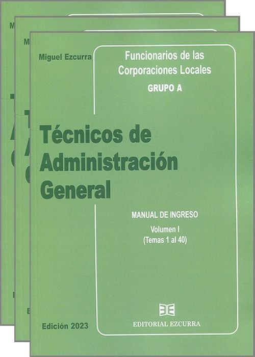 Técnicos de Administración General, Corporaciones Locales (3 VOLS) 2023