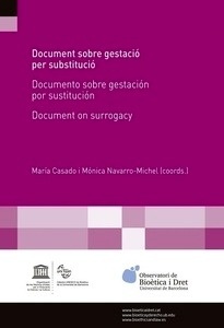 Document sobre gestació per substitució = Documento sobre gestación por sustitución = Document on surrogacy