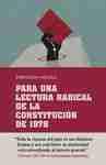 Para una lectura radical de la Constitución de 1978