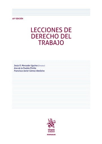 Lecciones de derecho del trabajo