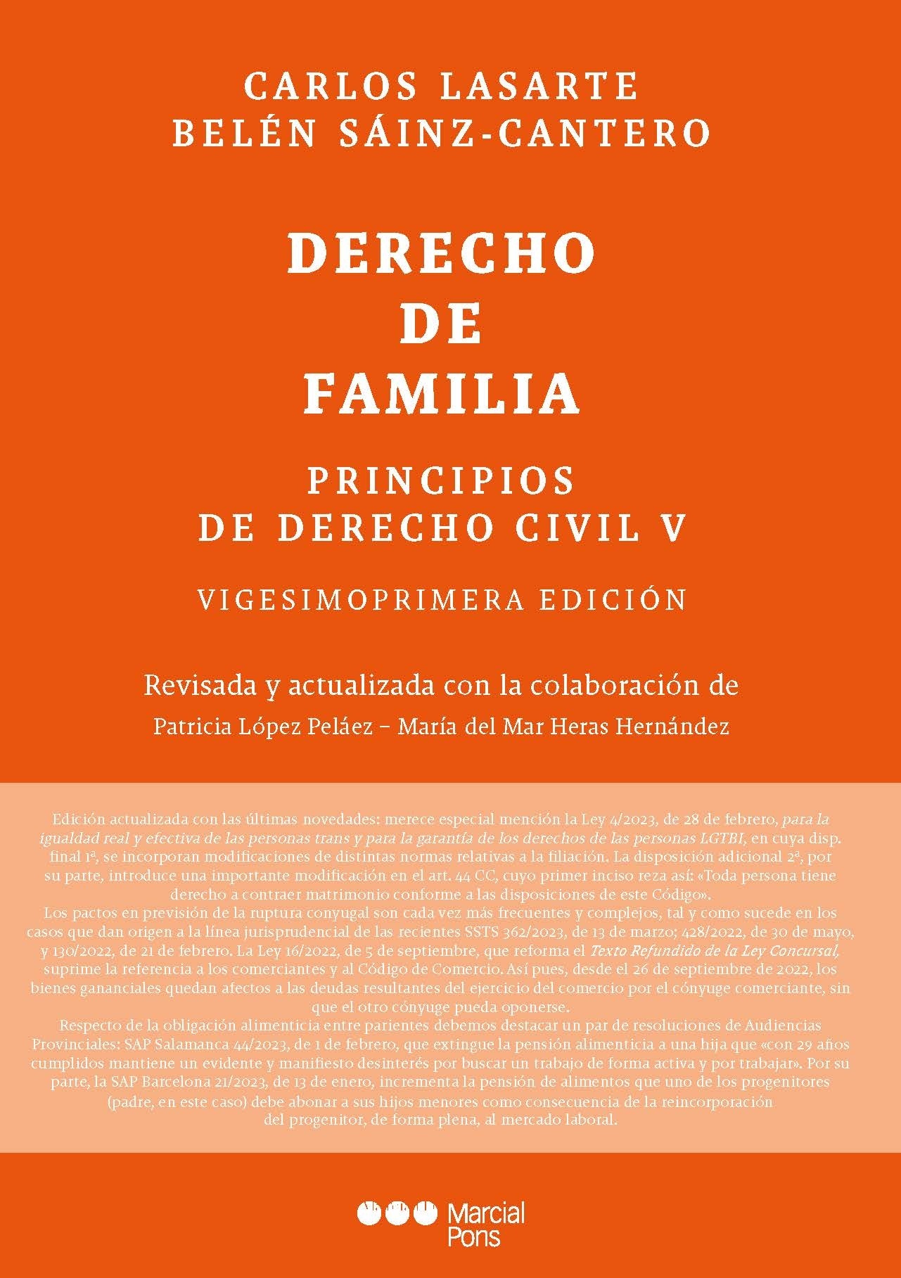 Principios de derecho civil. Derecho de familia Tomo V