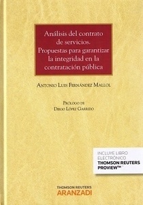 Análisis del contrato de servicios. Propuestas para garantizar la integridad en la contratación pública