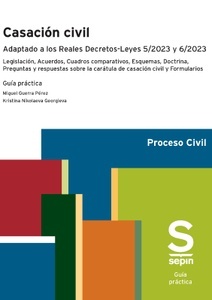 Casación civil. Adaptado a los Reales Decretos-Leyes 5/2023 y 6/2023 "Legislación, Cuadros comparativos, Esquemas, Doctrina, Preguntas y respuestas sobre la carátula de la casación civil y Formularios. Guía práctica"