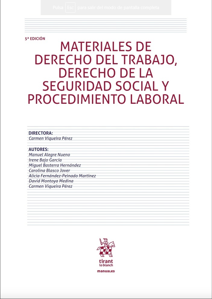 Materiales de Derecho del Trabajo, Derecho de la Seguridad Social y procedimiento laboral