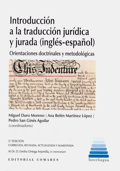 Introducción a traducción jurídica y jurada (inglés-español) "Orientaciones doctrinales y metodologías"