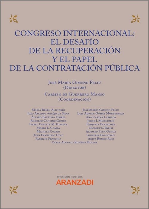 Congreso internacional: el desafío de la recuperación y el papel de la contratación pública