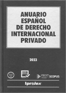 Anuario Español de Derecho Internacional Privado 2023